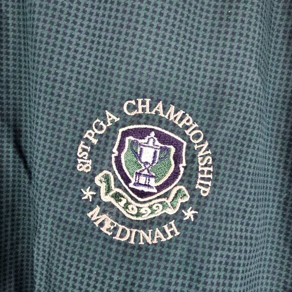 VTG 1999 Slazenger 81st PGA Championship Medinah Pullover M Green Windbreaker - Picture 4 of 7